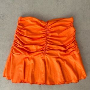Orange Mermaid-style Skirt